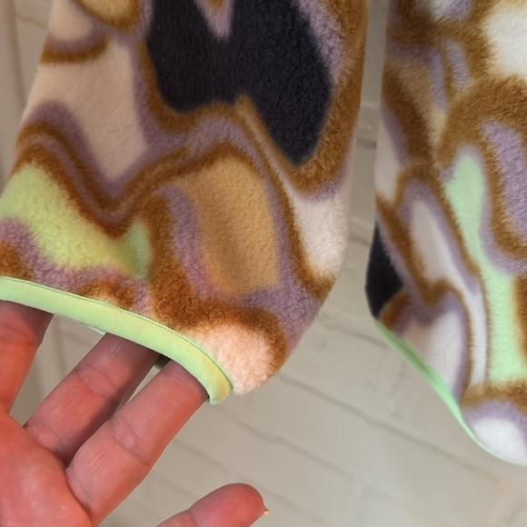 Patagonia popover Brown green unisex Crewneck Sweater synchilla xl boys kids - Picture 5 of 6